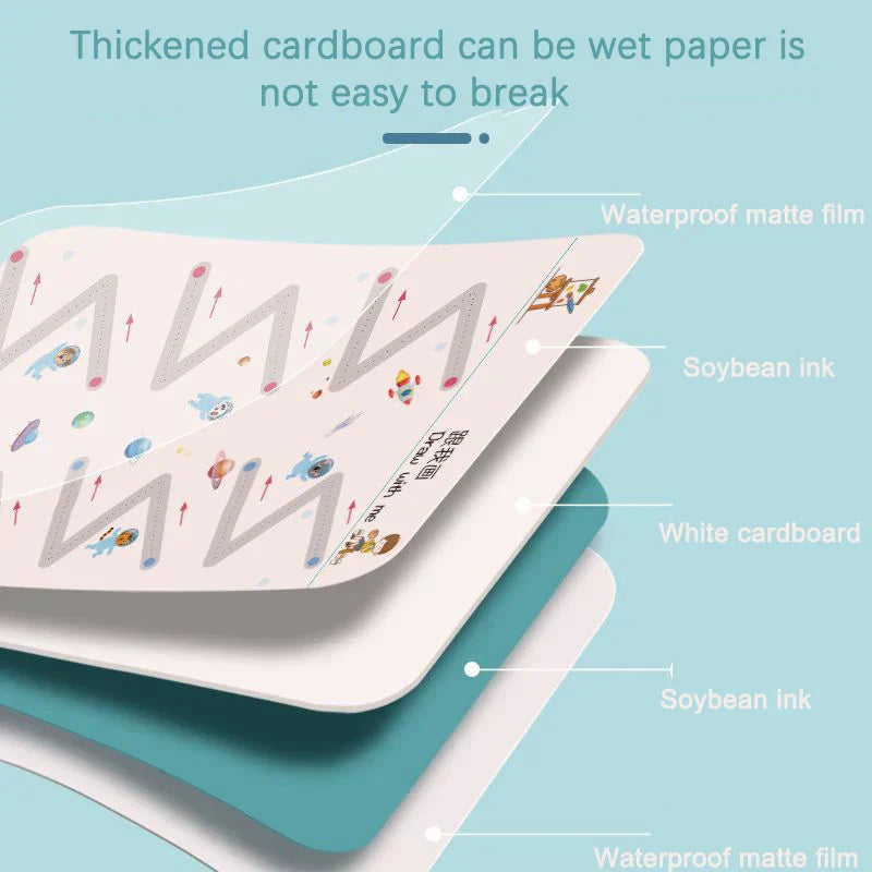 Magic Tracing Book ( 64 pages + 2 Pen & 1 Eraser )